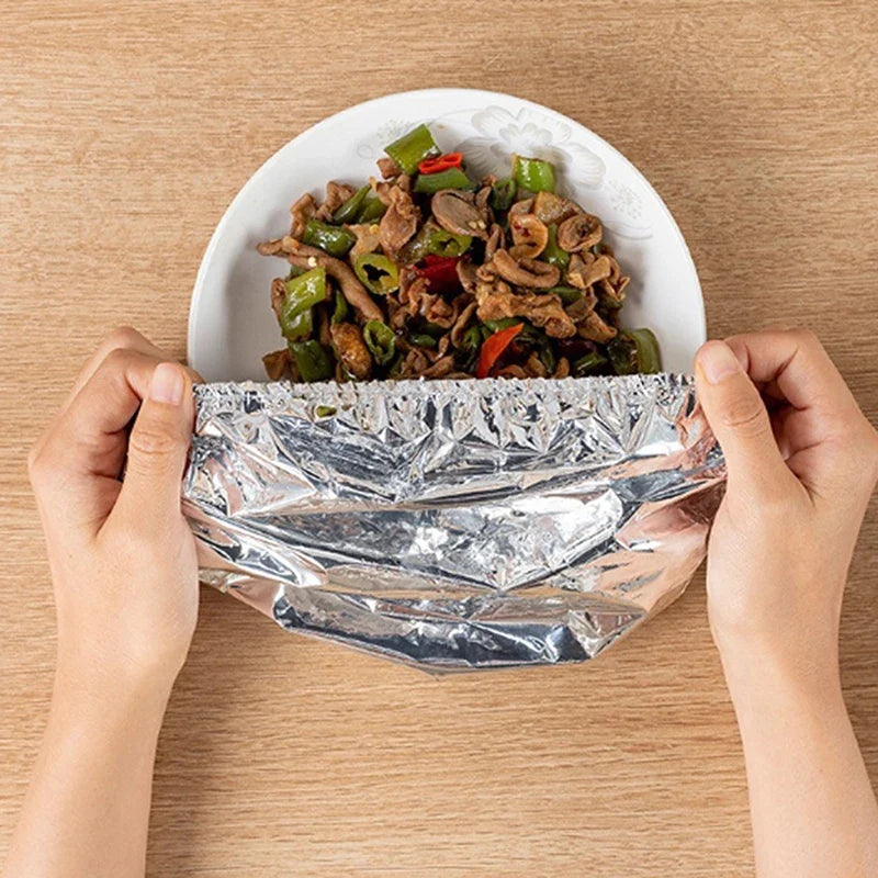 Reusable Aluminum Foil Insulation Covers for Bowls – 10 Pack Food Storage Covers Qme