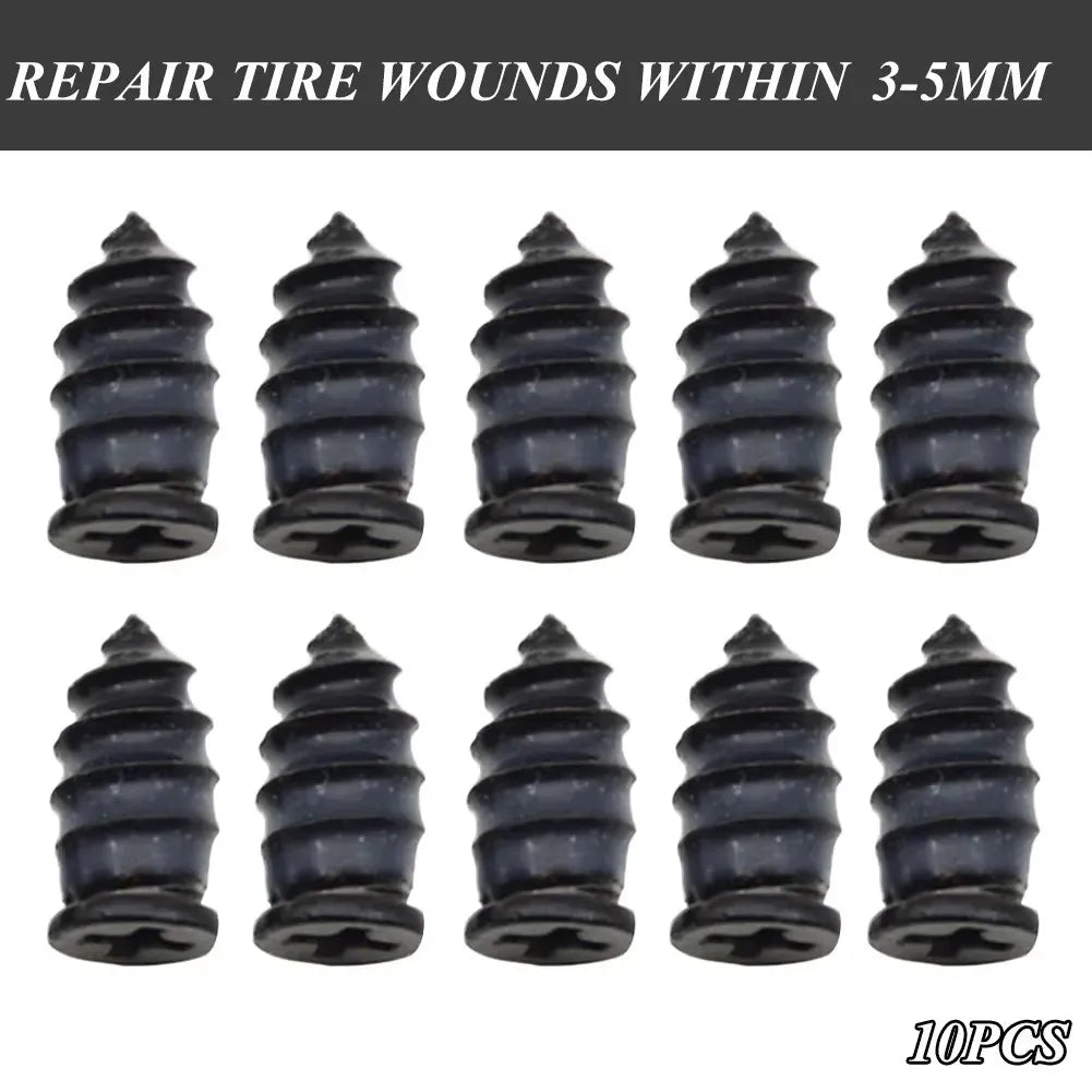 Rubber Nail Plug Tire Repair Kit – Car, Motorcycle & Bike Tire Repair Kit Qme 10PCS Large