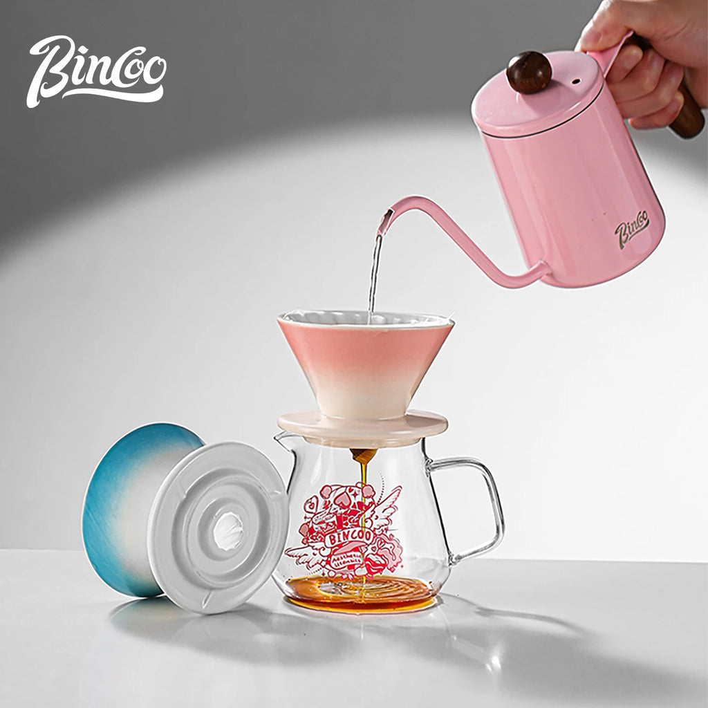 Bincoo Ceramic Pour Over Coffee Set – Dripper & Carafe Pour Over Coffee Set Qst