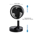 Portable Foldable Quiet Fan – 185° Tilt, Rechargeable, Silent Portable Desk Fan Qme China Mainland Black