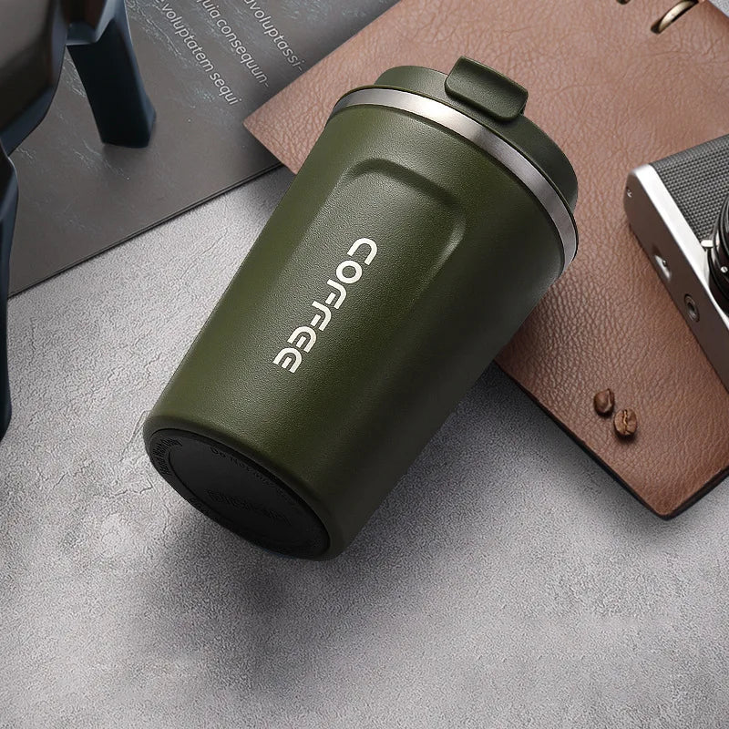 Stainless Steel Vacuum Thermos Travel Mug – 500ml Flask Vacuum Thermos Flask Qst . 5 sliver logo China Mainland