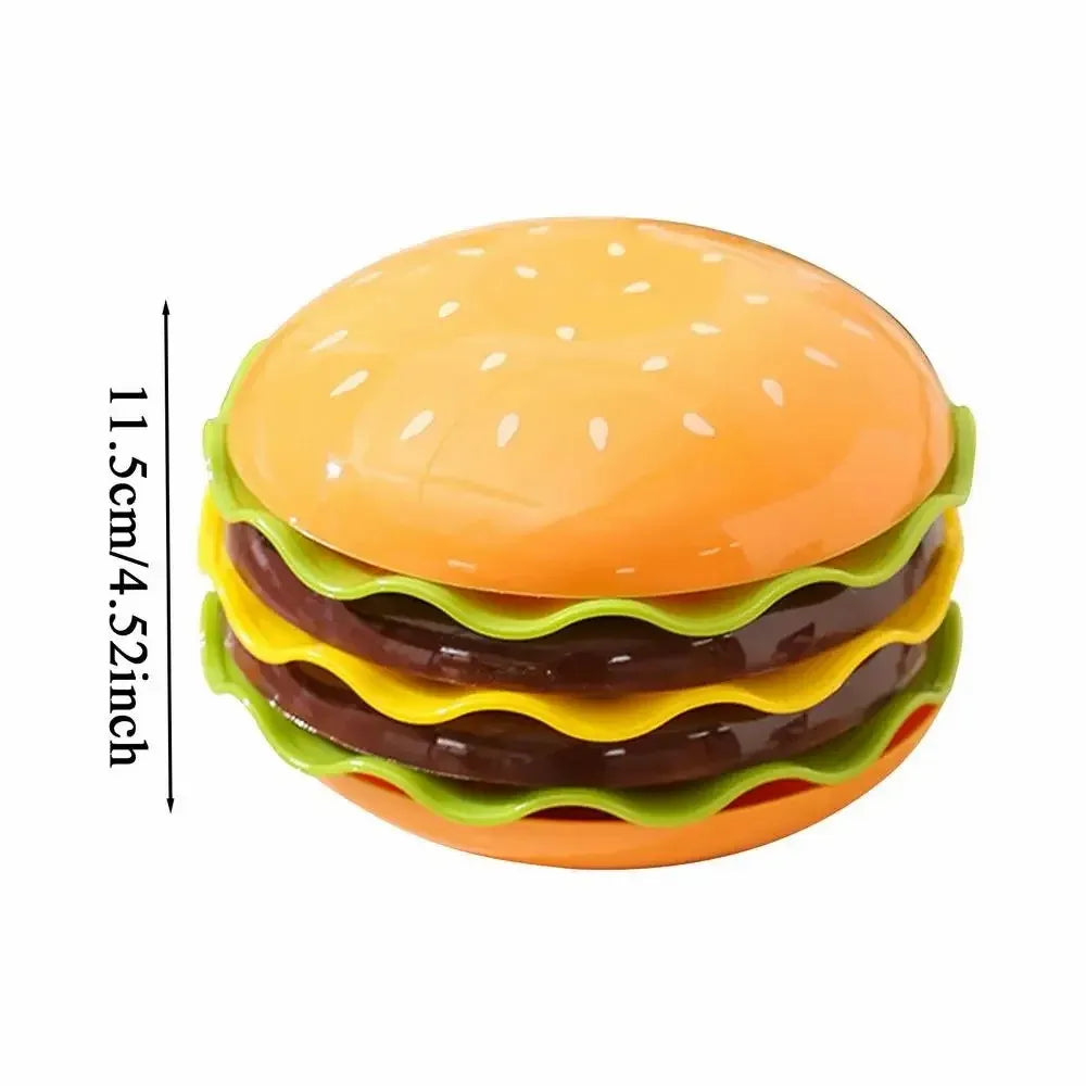 Stackable Hamburger Plate Set – 6-Layer Mini Dinner & Sauce Bowls Stackable Plate Set Qme