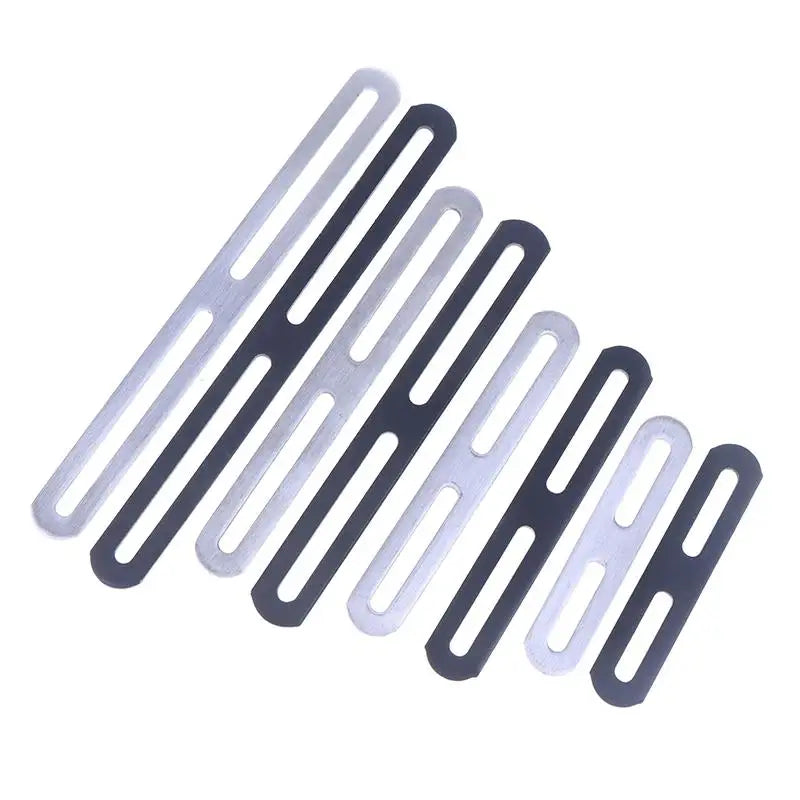 Stainless Steel 180° Flat Straight Bracket – Black & Silver Flat Angle Bracket Qme