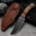 HUANGFU Fixed Blade Camping Knife – Wood Handle | 21cm Fixed Blade Knife Qst A1