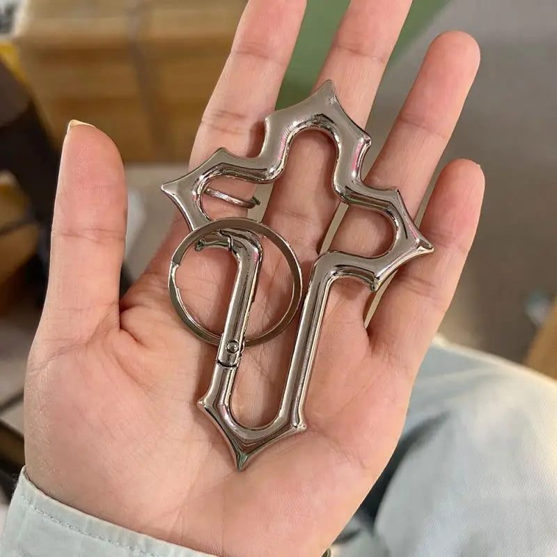 Zinc Alloy Cross Carabiner Keychain Bag Charm – 16 Colors Carabiner Keychain Charm Qme