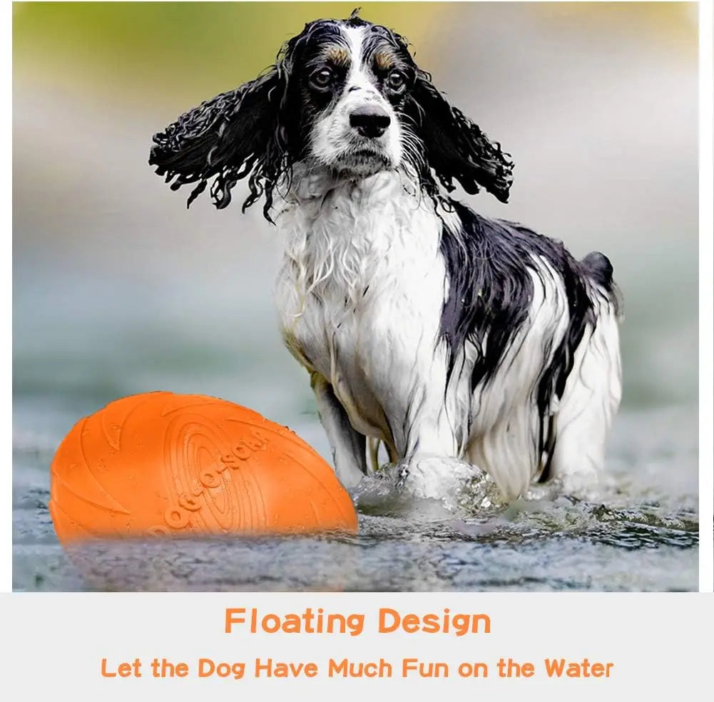 Durable Rubber Dog Frisbee – Interactive Outdoor Fetch Toy Dog Fetch Toy Qme