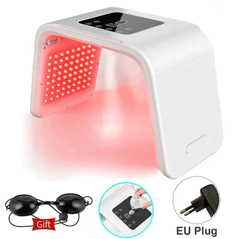 7-Color LED Light Therapy Mask & Nano Spray | PDT Face SPA LED Therapy Mask Qst EU PLUG