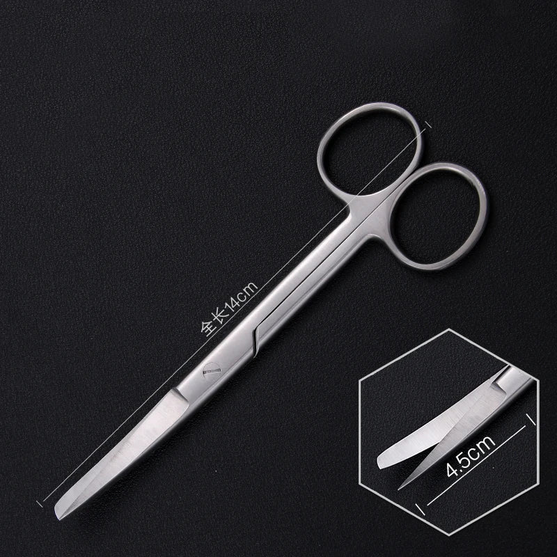 Stainless Steel Trimming Scissors Crescent Notch Straight Head Precision Trimming Scissors Qme a
