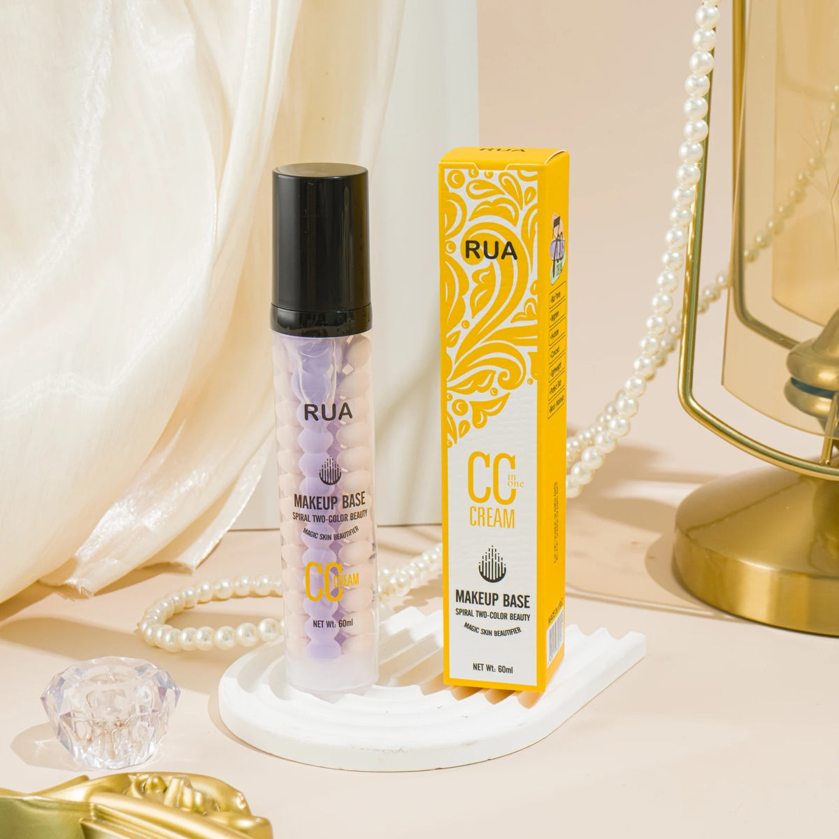 RUA Hydrating Makeup Primer – Waterproof, Long-Lasting 60ml Makeup Primer Qst RUA 6081 Purple