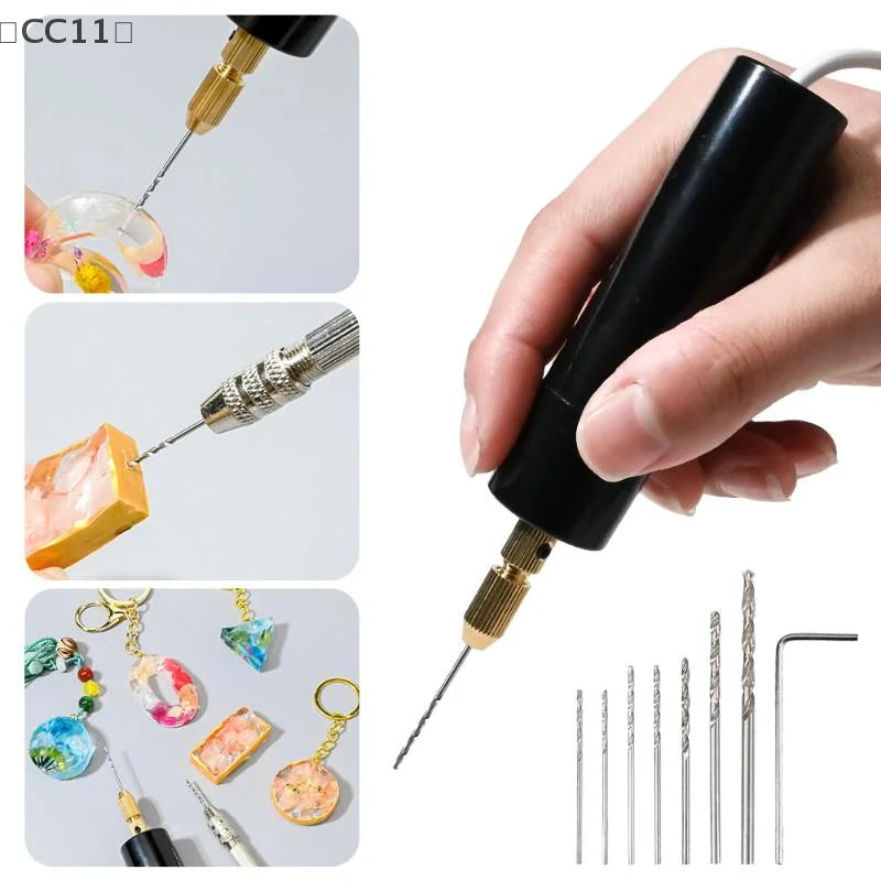 USB Handheld Electric Drill for Resin & Jewelry Making – CC11 Mini Craft Drill Qme