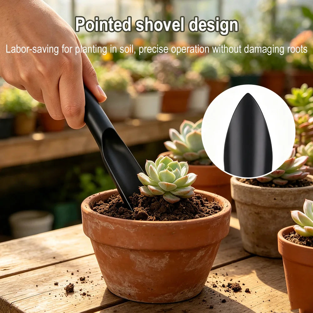 2-Piece Metal Garden Hand Shovel Set – Flat & Pointed Trowels Garden Hand Trowel Qst