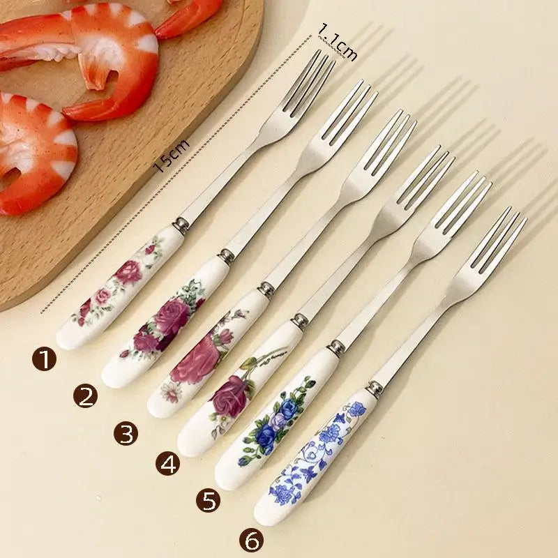 Stainless Steel Coffee Spoons with Ceramic Handles | Qme Coffee Spoons Qme B