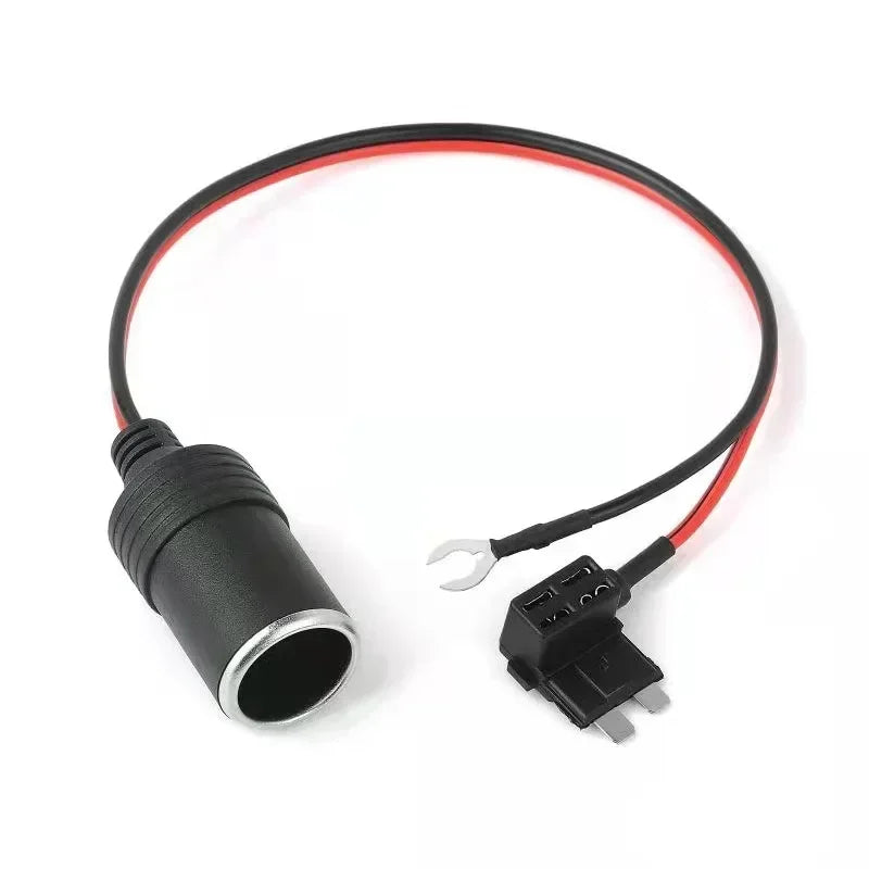 Pure Copper Car Cigarette Lighter Female Socket Plug Cable Car Socket Adapter Qme