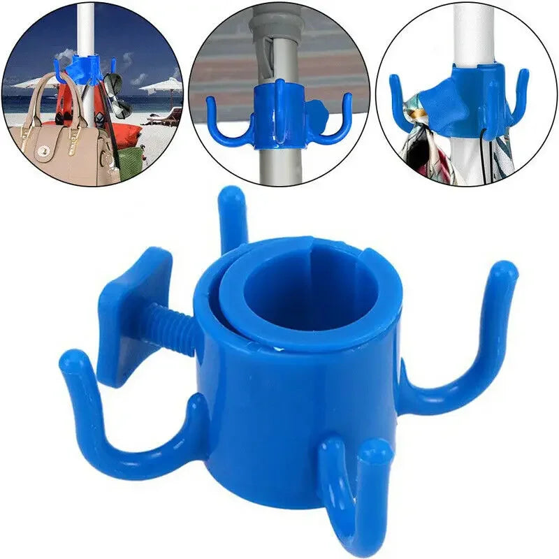 Beach Umbrella Hook Clasp – Towel & Bag Hanger for Camping Umbrella Hook Clasp Qme