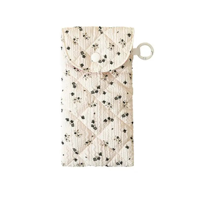 Korean Style Eyeglasses Pouch – Cute Printed Sunglasses Case Eyeglasses Pouch Qst Dark blue