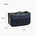 Bi-Fold Storage Bag Double Zipper Large Capacity Organizer Bag Organizer Qme A13