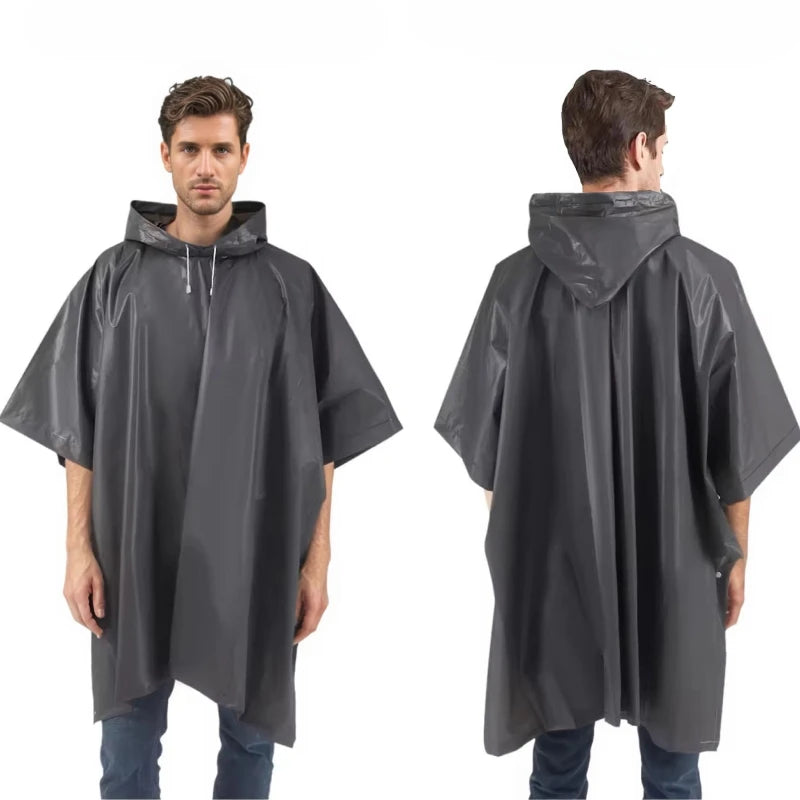 Waterproof Hooded EVA Rain Jacket – Unisex Poncho Raincoat Waterproof Rain Jacket Qst
