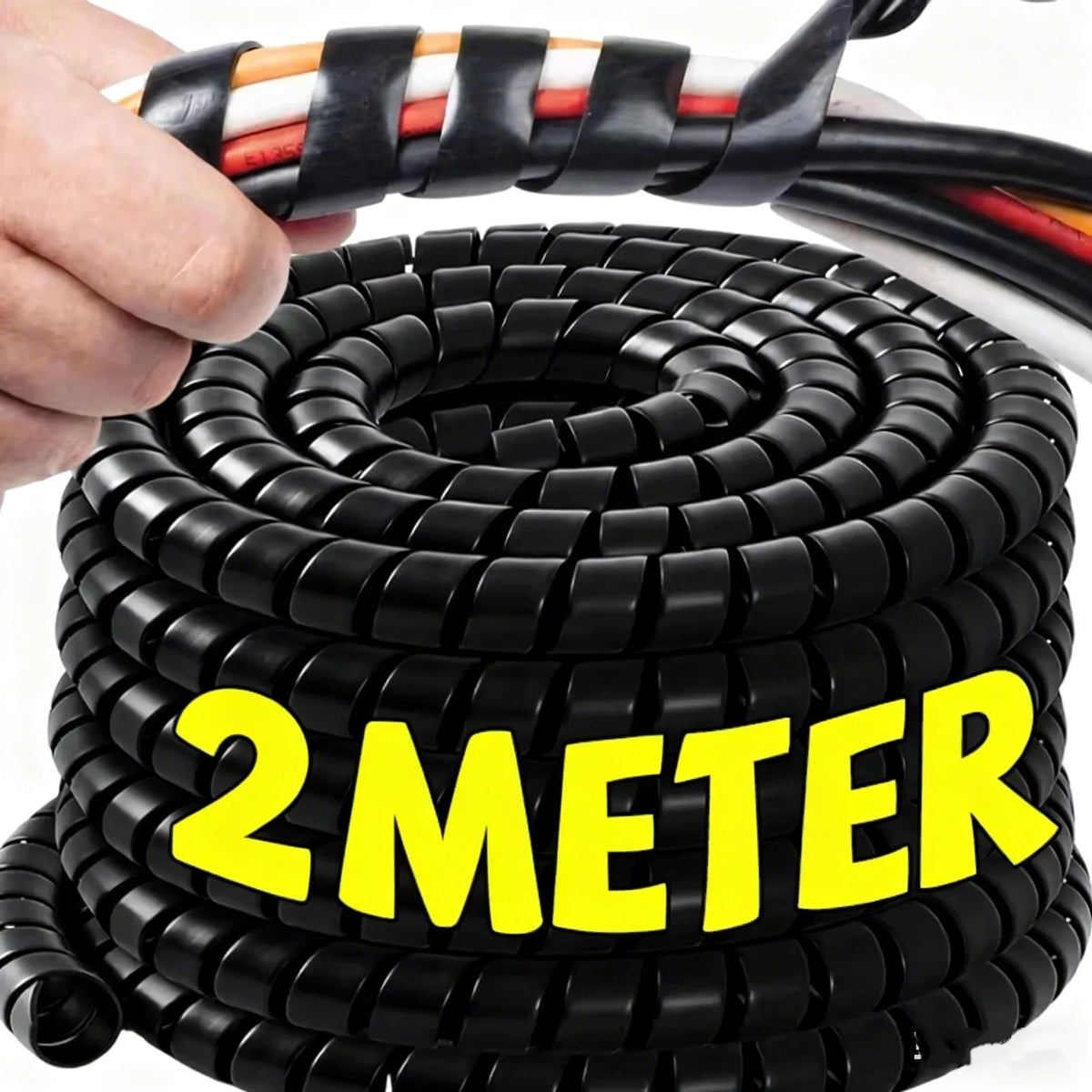 Spiral Cable Wire Wrap – Flexible PVC Cord Management Sleeve Cable Management Wrap Qme