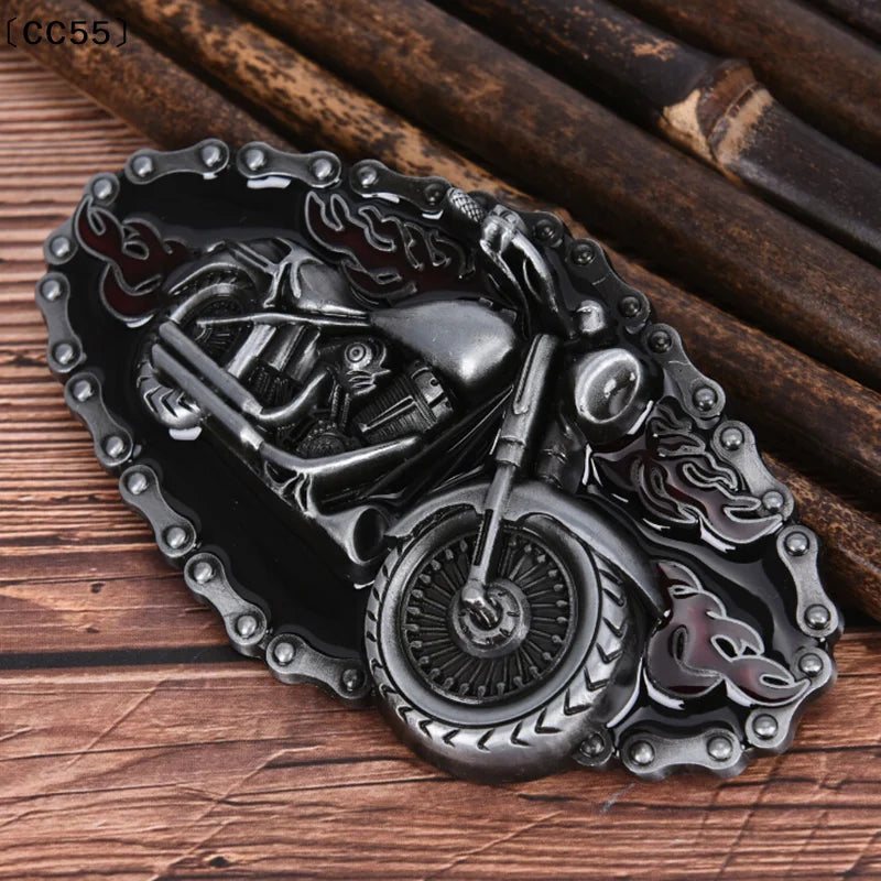Men's Vintage Motorcycle Cowboy Alloy Belt Buckle CC55 Belt Buckle Qst