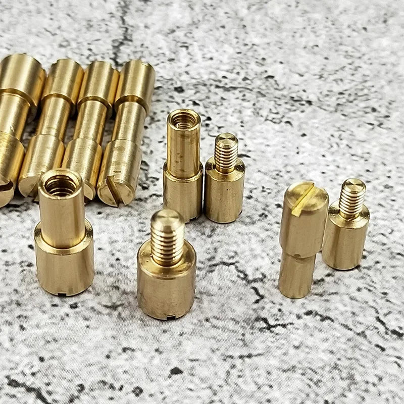 Brass Rivet Screws 4Pcs – DIY Knife Handle Fastener Hardware Rivet Screw Fasteners Qst
