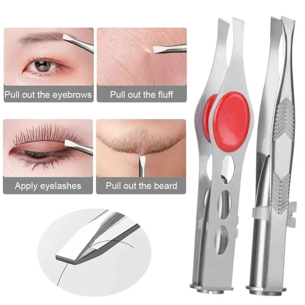 LED Lighted Eyebrow Tweezers – Precision Illuminated Beauty Tool Illuminated Tweezers Qme