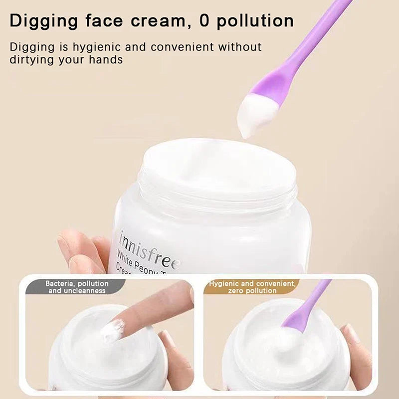 2-in-1 Silicone Scoop & Scraper Double-Headed Cosmetic Tool Cosmetic Spatula Tool Qme