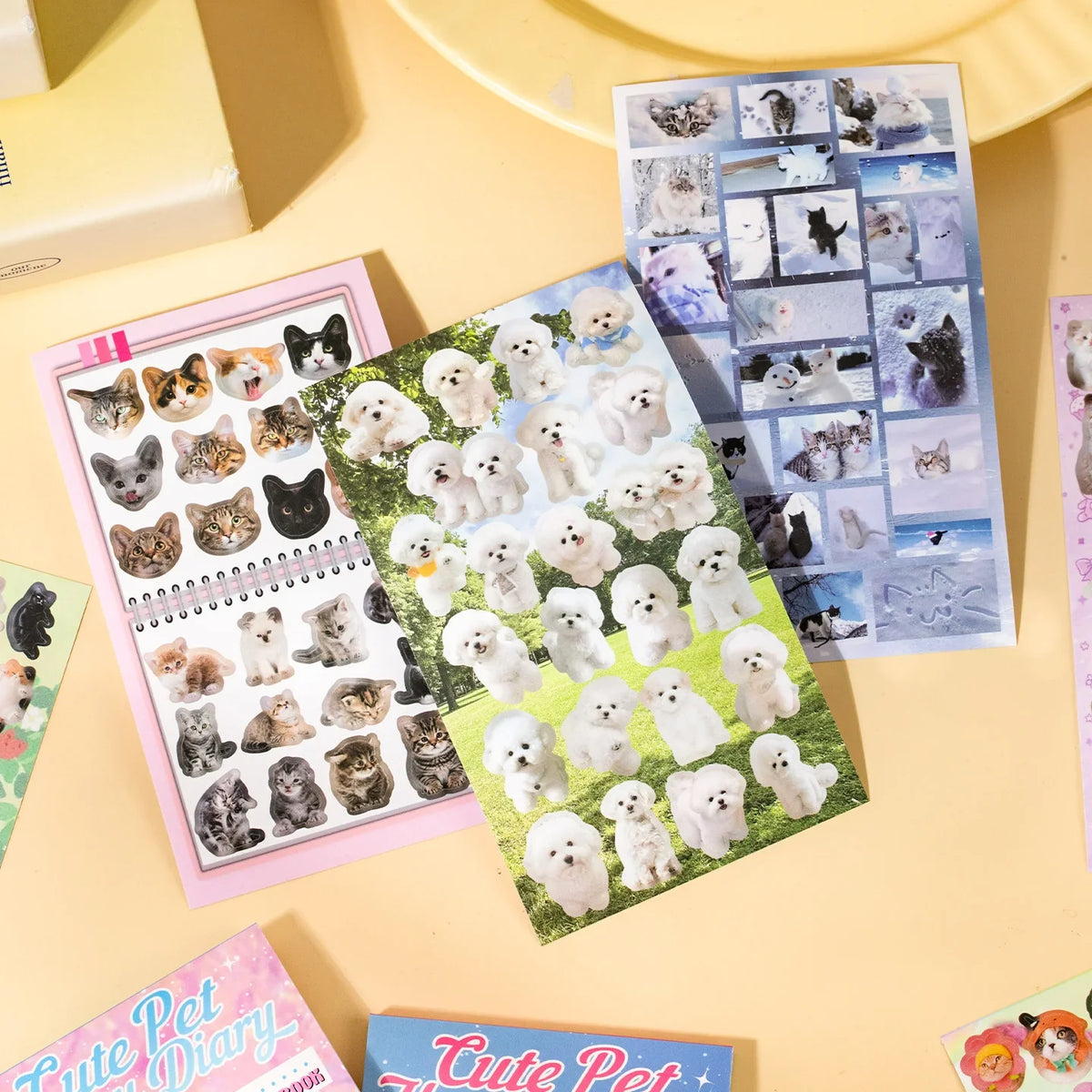 Cute PET Die Cut Sticker Book – Cartoon Scrapbooking Sheets Die Cut Sticker Book Qme
