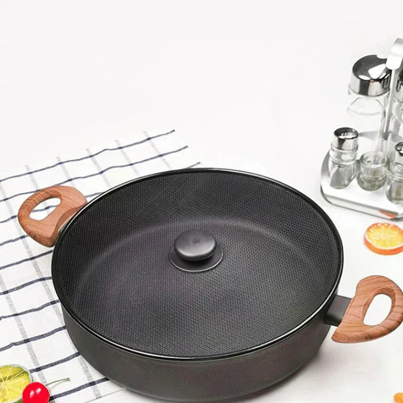 Splatter Screen Oil Splash Guard Lid for Frying Pans | Qme Splatter Screen Lid Qme