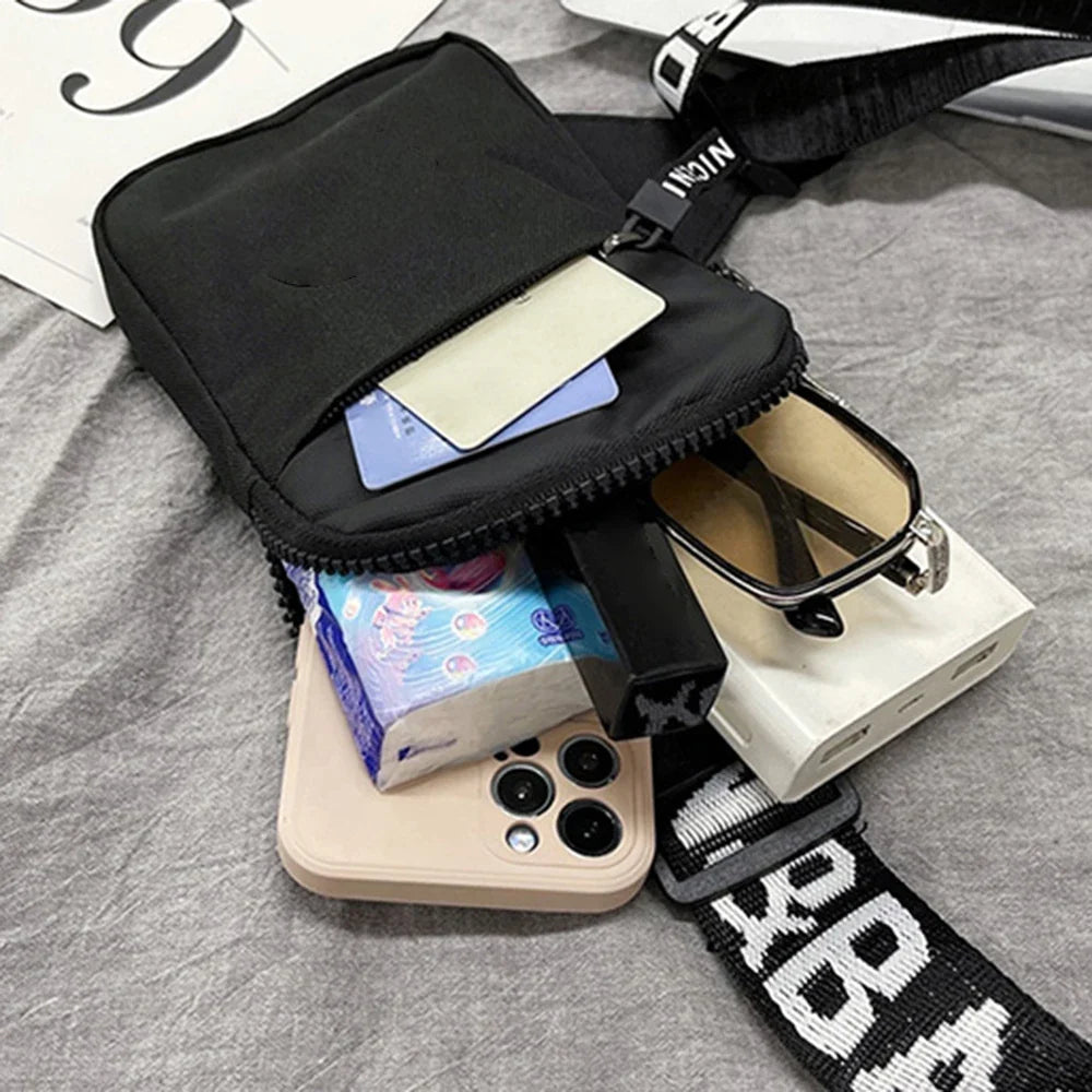Men's Canvas Mini Messenger Bag – Shoulder Crossbody Sling Mini Messenger Bag Qme
