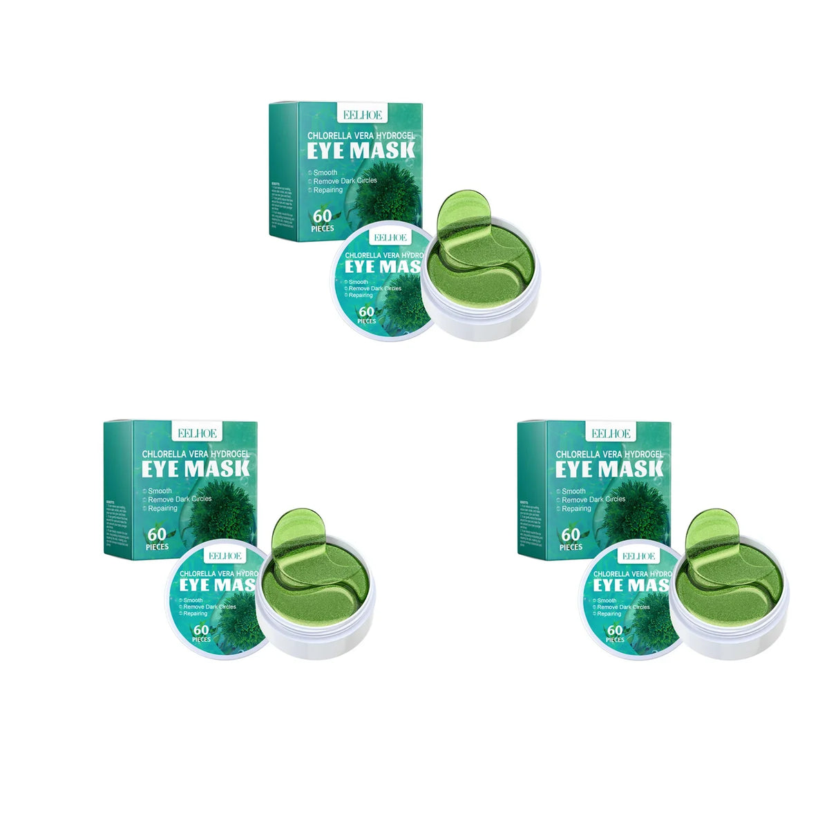 Seaweed Hydrogel Eye Mask – Firming & Brightening Patches Hydrogel Eye Mask Qme 3 x 60Pcs Boxed