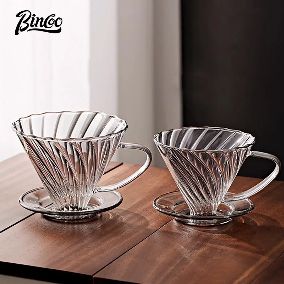 Bincoo Glass Pour-Over Coffee Set – Dripper & Sharing Pot Pour Over Coffee Set Qst