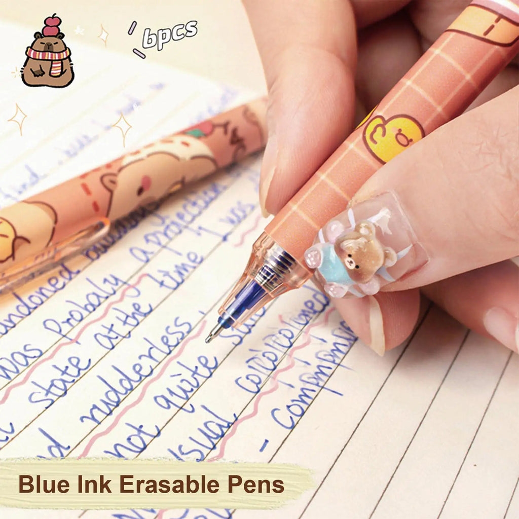 Erasable Gel Pens Set – Cartoon Animal Retractable 0.5mm Fine Point Erasable Gel Pen Set Qme