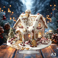 Acrylic Christmas Snowman House Rotating Desk Decor Christmas Desk Decor Qme A3