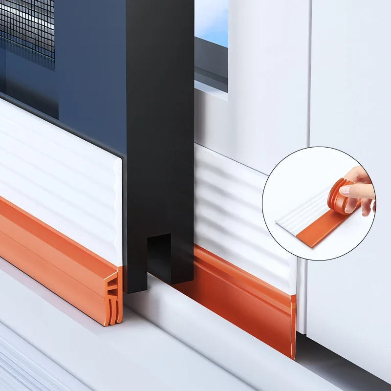 TPE Self-Adhesive Window Door Seal Strip 2M/4M Weatherstrip Window Seal Strip Qme