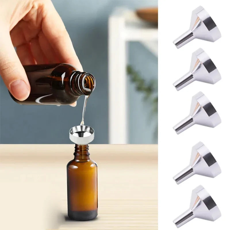 Perfume & Essential Oil Filling Funnel Set – 5 Pcs | Qme Liquid Filling Funnel Qme 2pcs Gold