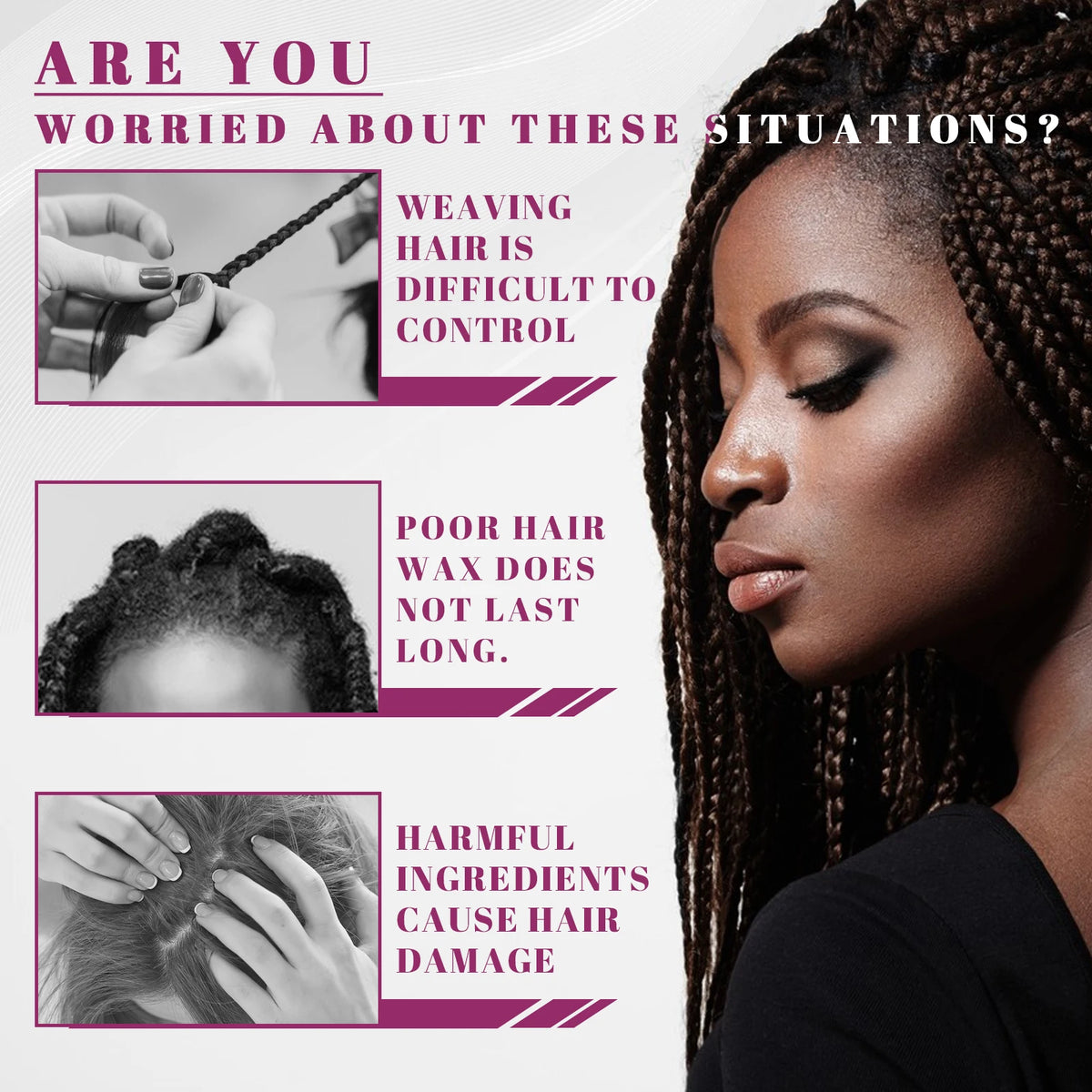 Jaysuing Extreme Hold Braiding Gel – Edge Control & Anti-Frizz Hair Styling Gel Qst