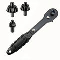 3-in-1 Ratchet Drill Chuck Wrench | Replaceable Head, 3-Speed Ratchet Chuck Wrench Qme 4pcs