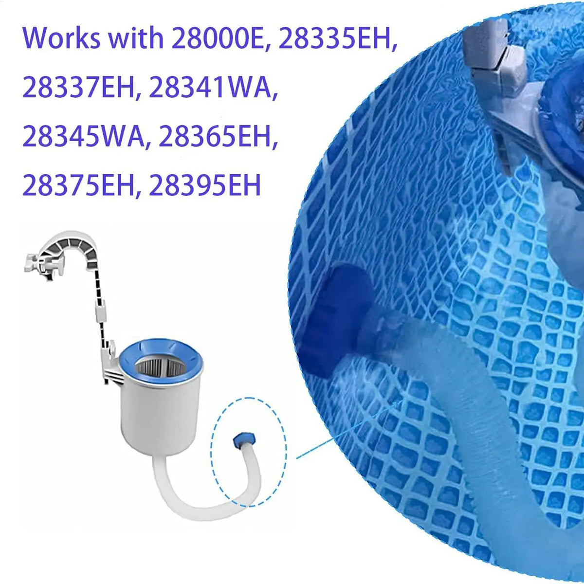 Pool Vacuum Skimmer Plate – Universal Hose & 2 Iron Rings Pool Skimmer Attachment Qme