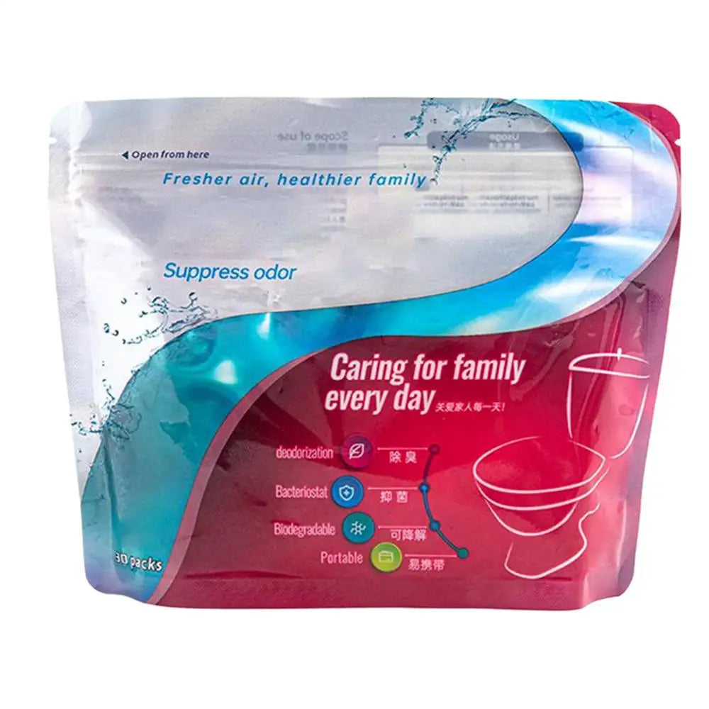 Portable Toilet Gel 30-Pack – Camping Waste Solidifier Camping Sanitation Qst Portable Toilet Powd