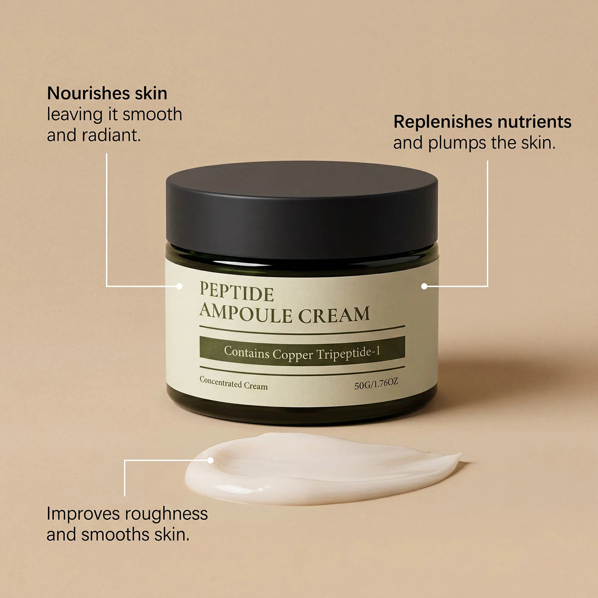 Copper Peptide Face Cream 50g – Daily Moisturizer Face Moisturizer Cream Qst