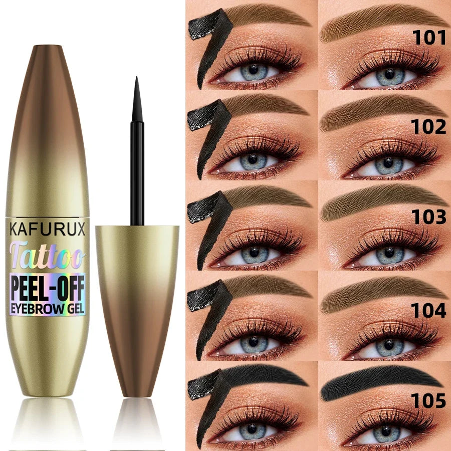 Waterproof Peel-Off Eyebrow Tint & Stencils – 5 Colors | Qme Eyebrow Tint Kit Qme