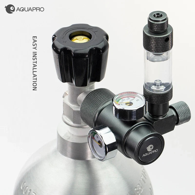 Aquarium CO2 Regulator Mini System with Solenoid Valve Aquarium CO2 Regulator Qme