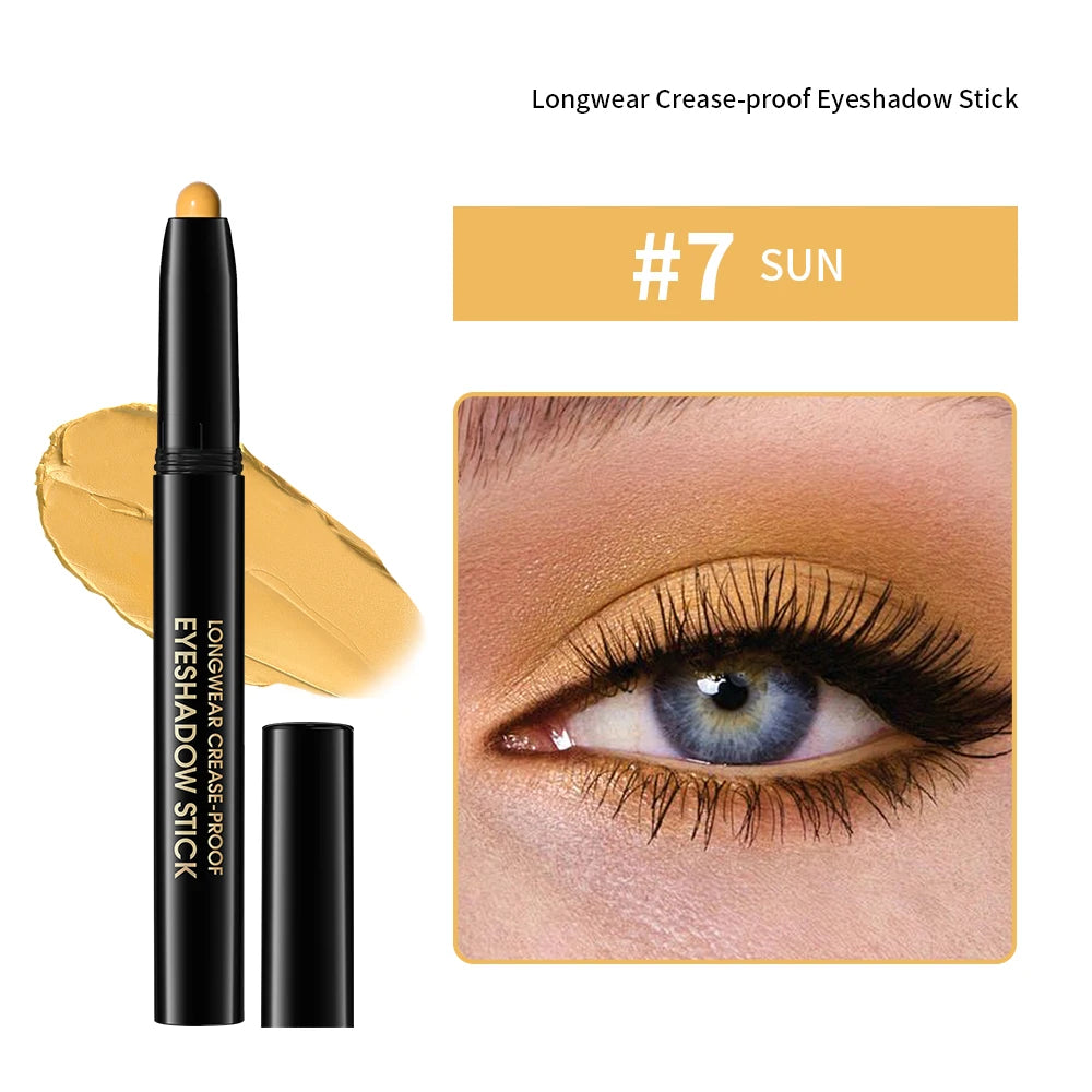 10-Color Longwear Eyeshadow Pencil – Shimmer, Matte & Glitter Eyeshadow Pencil Qst matte 07