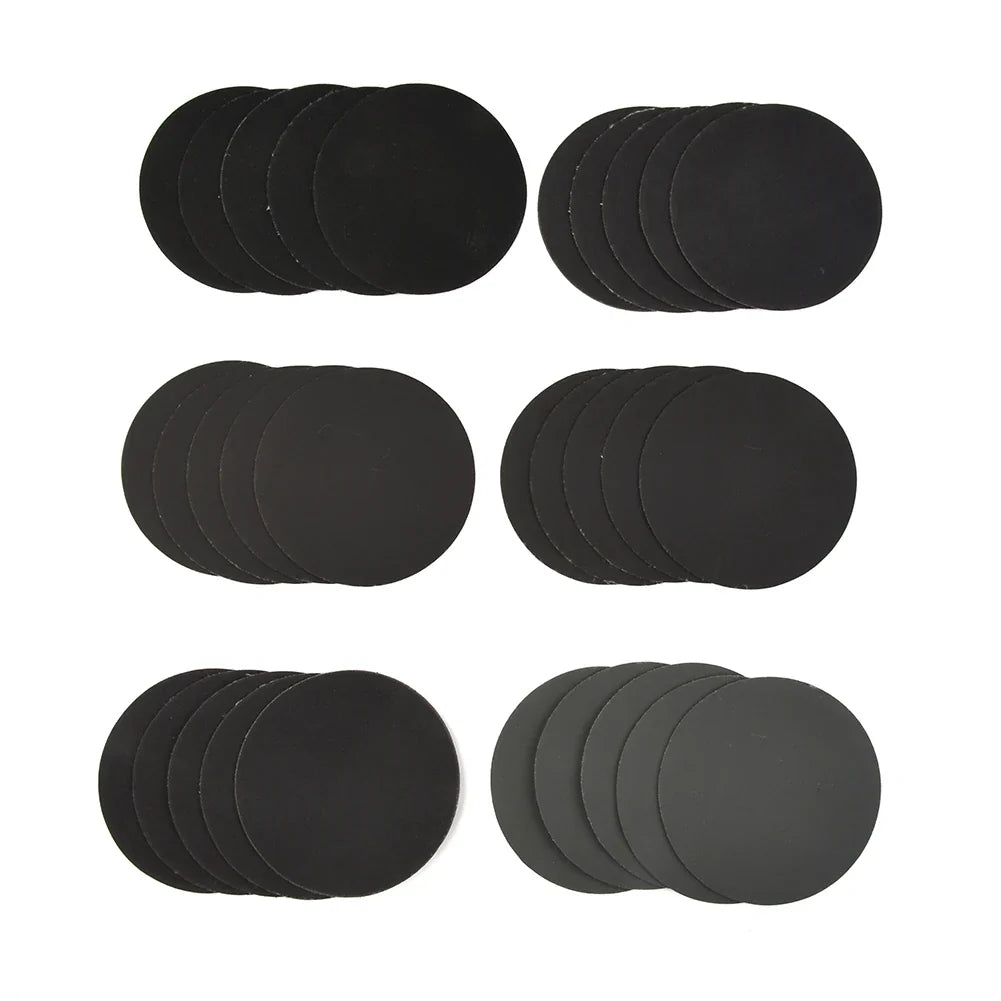 30-Pc Silicon Carbide Wet Dry Sanding Discs 3" 320–1500 Grit Sanding Discs Set Qme