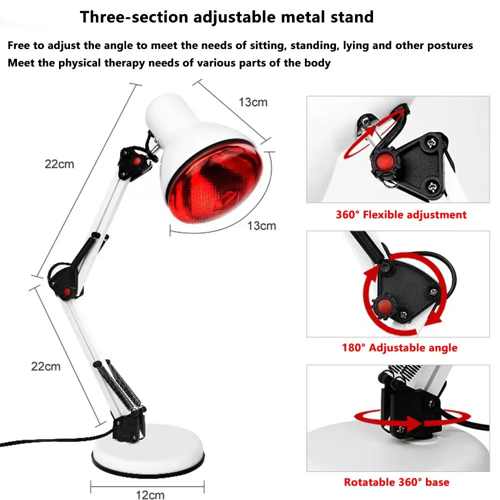 150W Infrared Heating Therapy Lamp – Red Light 110-220V Infrared Therapy Lamp Qst
