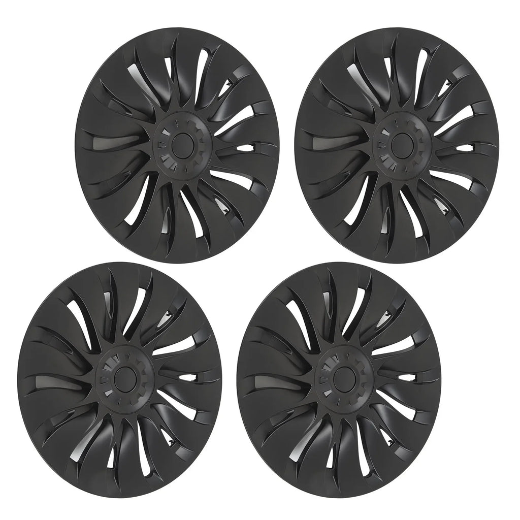 Matte Black 19" Wheel Hub Covers for Tesla Model Y (4pcs) Wheel Hub Covers Qme