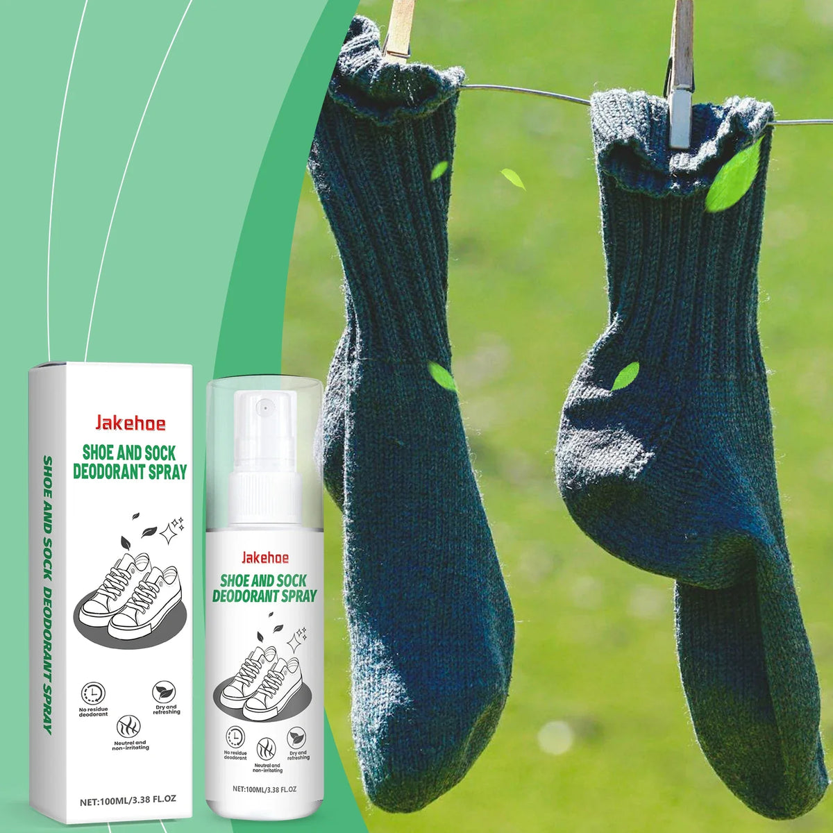 Shoe & Sock Deodorizing Spray | Antibacterial, Long-Lasting Shoe Deodorizing Spray Qme