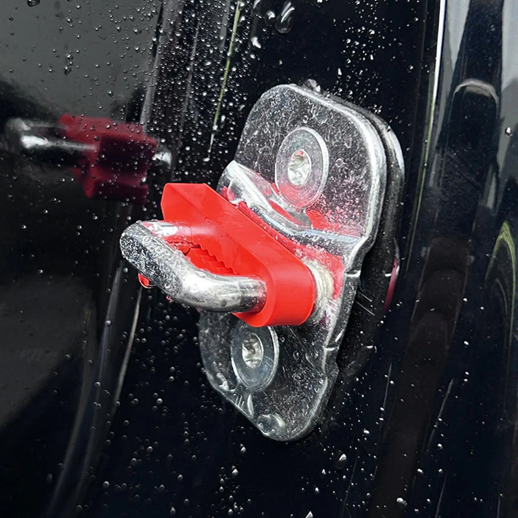 Car Door Silicone Latch Cover – 4-Pc Noise Dampening Set Car Door Latch Cover Qme