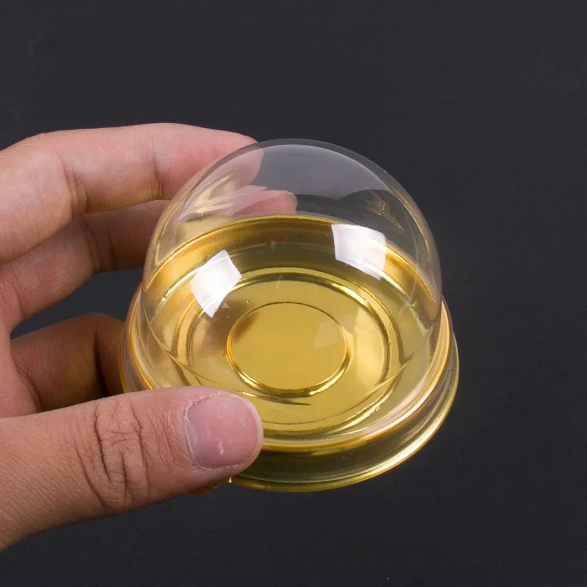 Mini Transparent Cupcake Dome Boxes 50pcs – Pastry Cake Packaging Cupcake Dome Boxes Qme 1 as shown