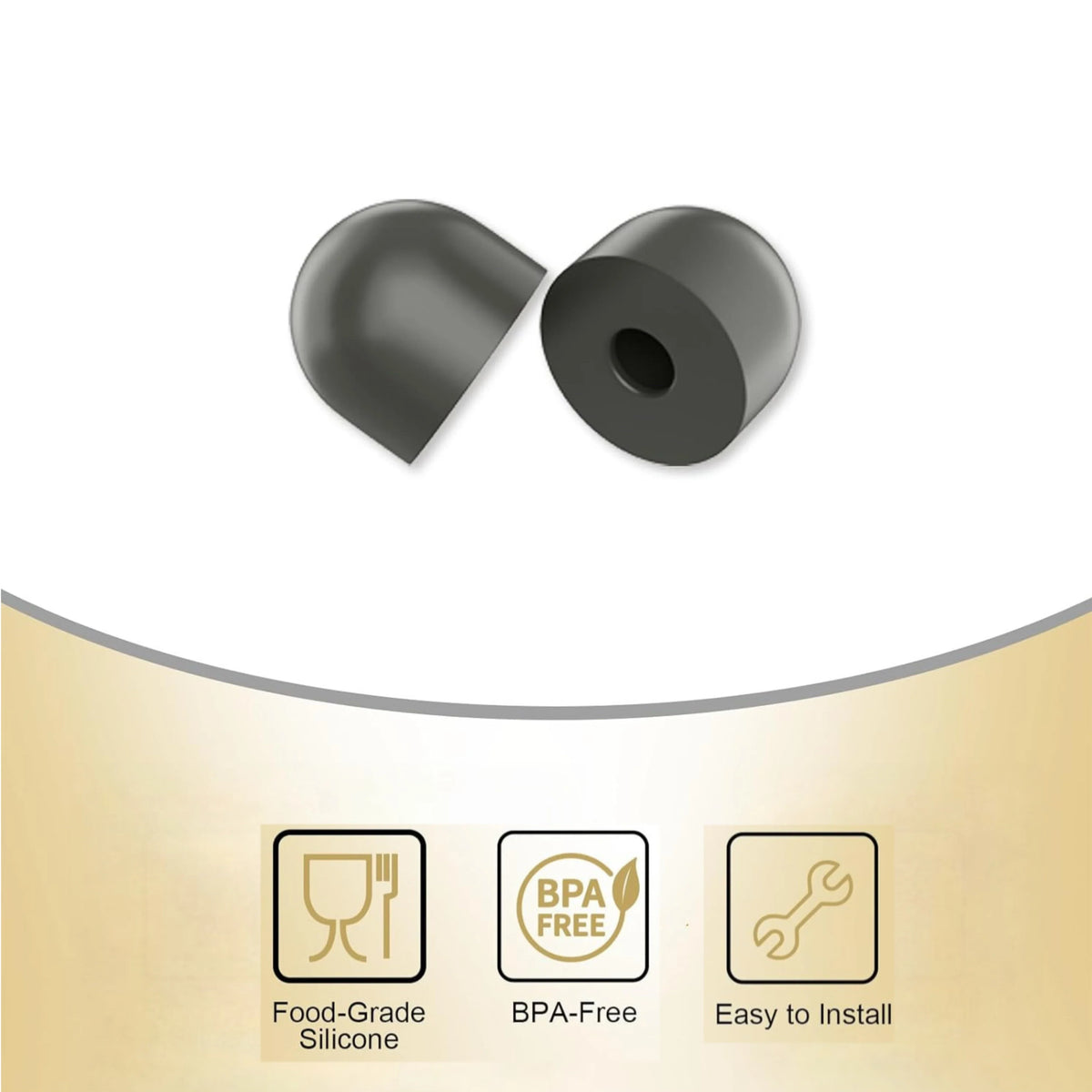 4-Pack Silicone Replacement Stoppers for Contigo Snapseal Lids Travel Mug Accessory Qme